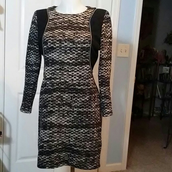 Maia Dresses Black Gray Body Hugging Dress By Size 6 Poshmark